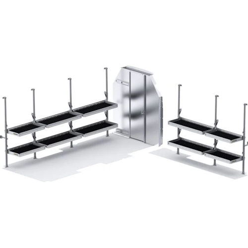 Folding Shelves Work Van Equipment Package for Transit with High Roof 148" EXT Wheelbase