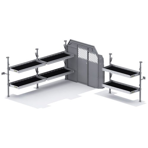 Folding Shelves Work Van Equipment Package for Transit Low Roof 130" Wheelbase