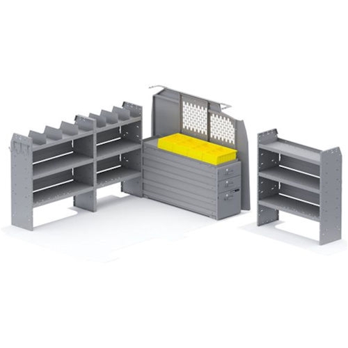 Heavy Duty Drawers Work Van Equipment Package for GM / Chevy with 135" Wheelbase