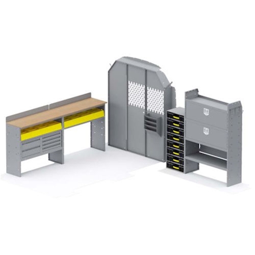 Locksmith Work Van Equipment Package for Transit Mid Roof 130" Wheelbase